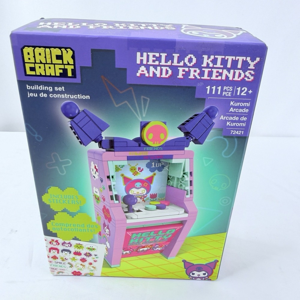 BrickCraft Hello‎ Kitty Kuromi Arcade 72421 111pc Building Set 12+ w Stickers